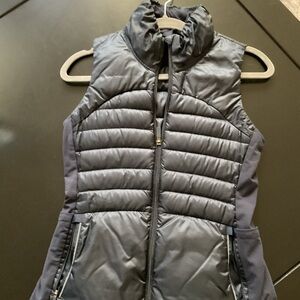 lululemon athletica Navy Quilted Hooded Puffer Vest
